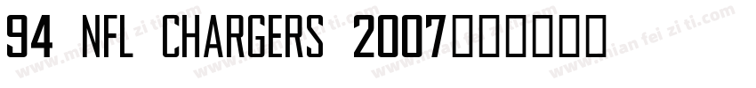 94 NFL Chargers 2007字体转换